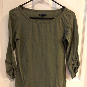Olive Green American Eagle 3/4 Sleeve Shirt